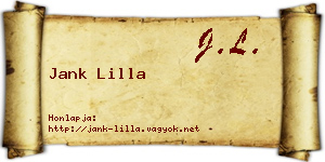 Jank Lilla névjegykártya